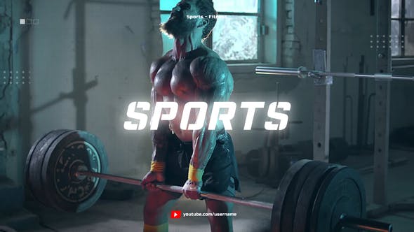 Videohive - Sport Youtube Channel Opener / Glitch Fitness and Workout - 25227552