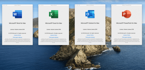Microsoft Office 2019 for Mac 16.35 VL Multilingual