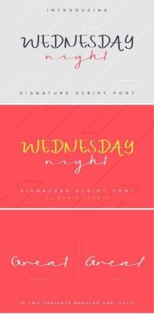 Wednesday Night Font