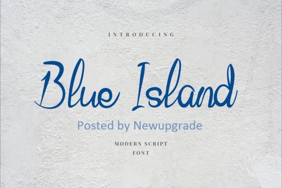 Blue Island Hand Letter Script Font