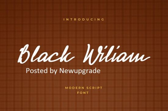 Black William Signature Font