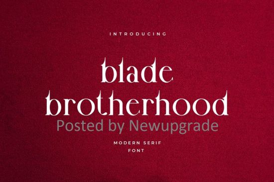 Blade Brotherhood Serif Typeface Font