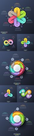 Business infographics options elements collection 147