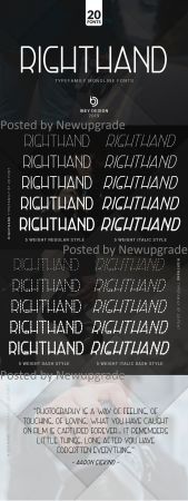 RightHand   20 Monoline Fonts