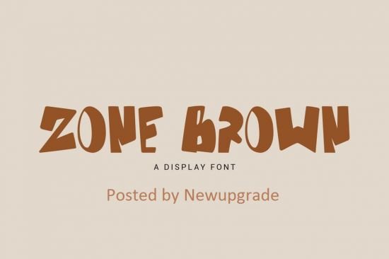 Zone Brown   Bold DIsplay Font GL
