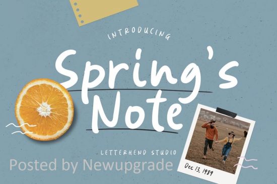 Spring's Note - Handwritten Font