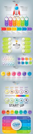 Business infographics options elements collection 143