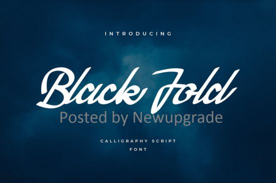 Black Fold Script Handwritten Font