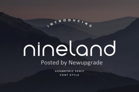 Nineland Modern Geometric Serif Font