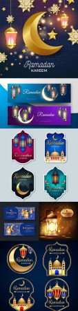 Ramadan Kareem Islamic postcard design illustrations 21