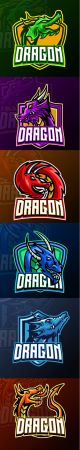 Dragon Mascot Gaming Logo Template