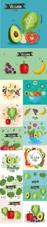 Vegan Food Illustration with Vegetables
