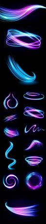 Abstract Multicolor Wavy Line Backgrounds