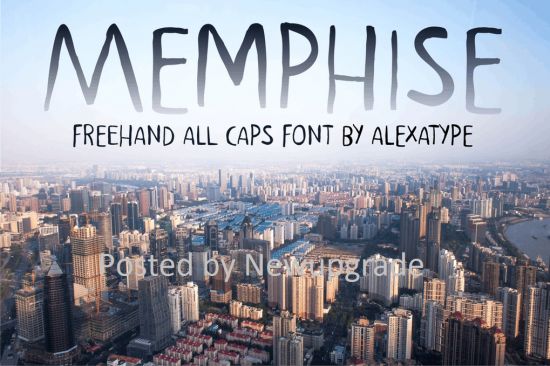 MEMPHISE   Freehand Font