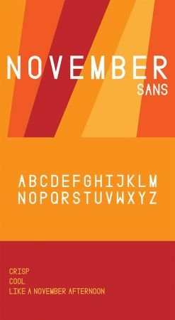 November Sans Display Script Font