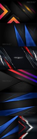 Dark abstract background color elements design