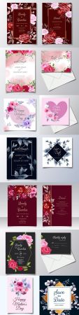 Happy mother's day and wedding invitation design