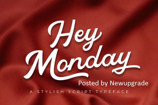 Hey Monday Stylish Script Typeface