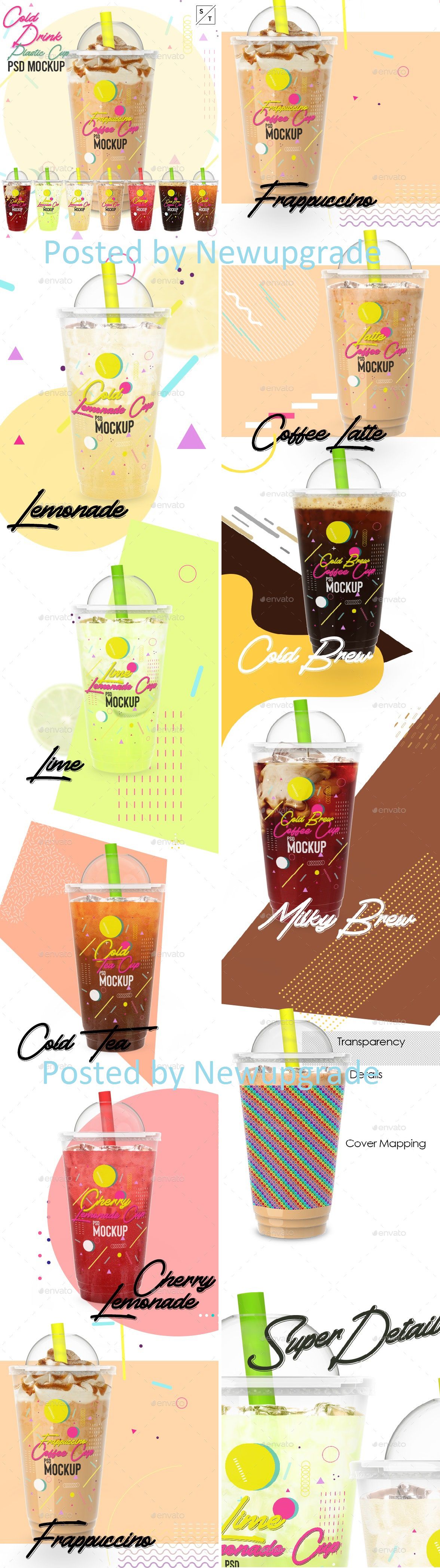 Download Download Graphicriver - Cold Drink Plastic Cup PSD Mockup 24203974 - SoftArchive