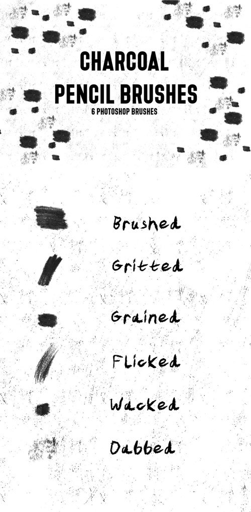 Charcoal Pencil Photoshop Brushes