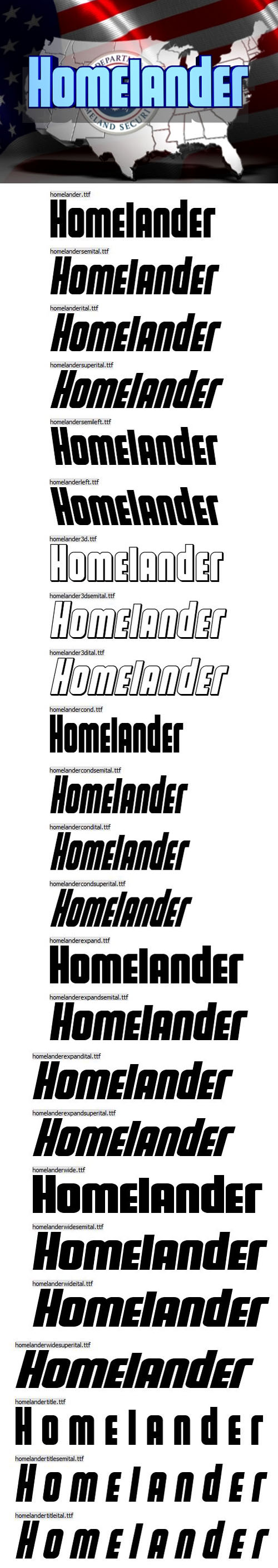 Homelander Font [24-Weights]