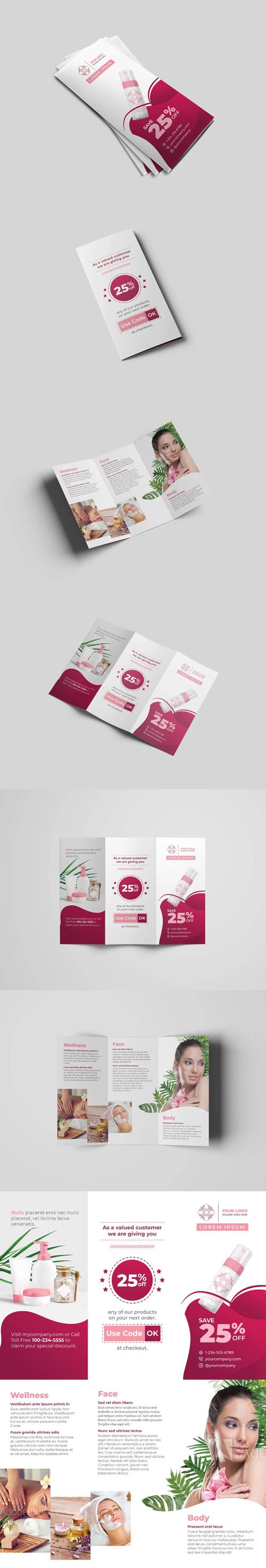 Cosmetic and Beauty Tri-Fold Templates