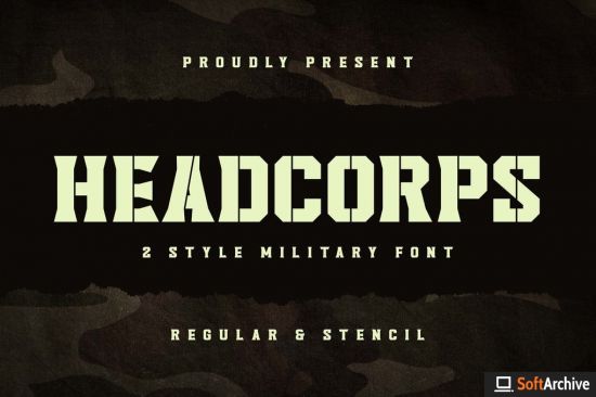 Headcorps   Military Serif Font