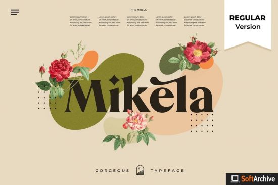 Mikela Regular   Gorgeous Typefaces Font