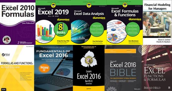 10 Microsoft Excel Books Collection