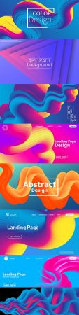 Liquid form abstract flow fashion background