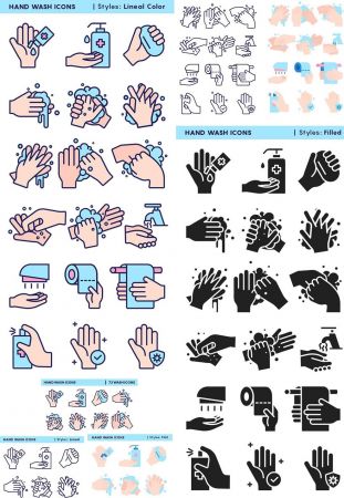 Hand Wash Icons