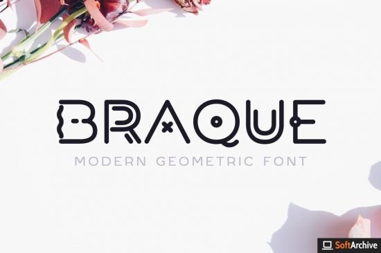 Braque   Modern Geometric Logo Font
