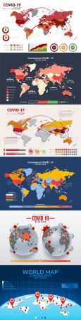DesignOptimal Coronavirus map world virus clearance and infection countries