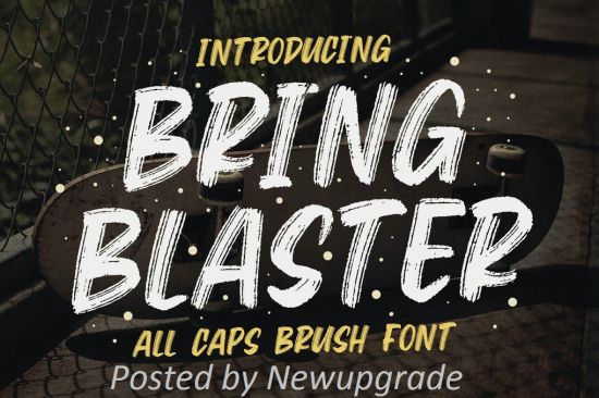 Bring Blaster   All Caps Brush Font