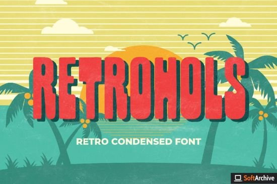 Retrohols   Retro Condensed Font