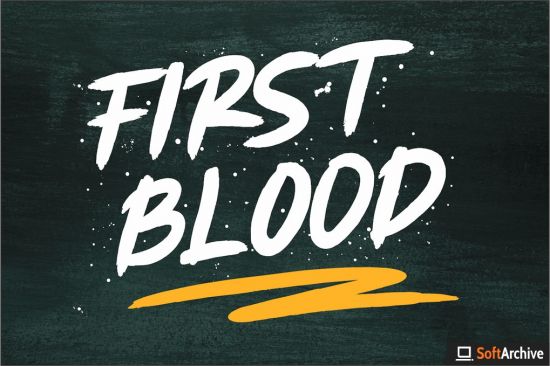 First Blood   Natural Brush Font