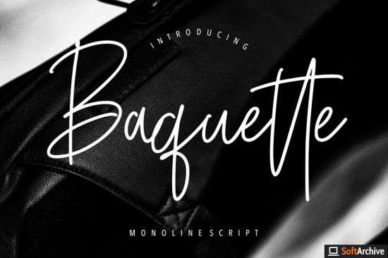 Baquette Monoline Script Font