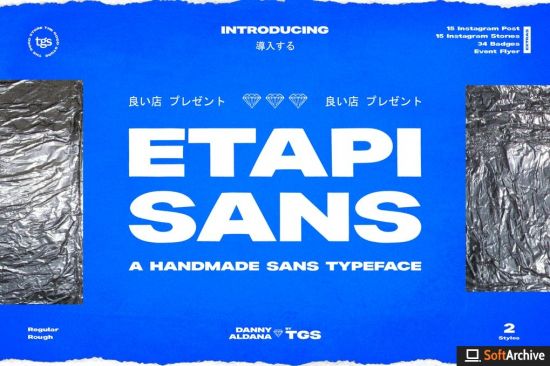 Etapi Sans Font + Extras (Social Media Pack & Badge)