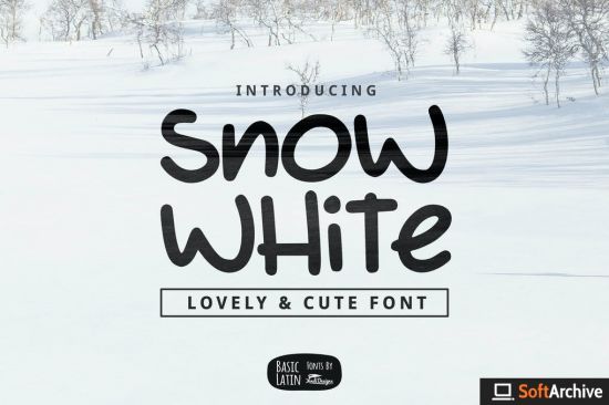 Snow Simple Cute White Font