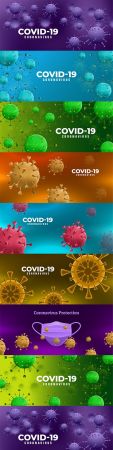 Coronavirus 2019 ncov background with viral cells 7