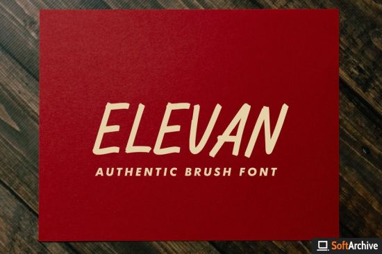 Elevan Brush Font