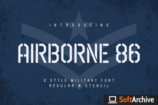 Airborne 86   Military Font