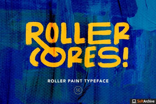 Roller Cores   Roller Paint Typeface Font