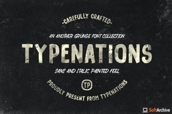 Type Nation Duo Grunge & Painted Font