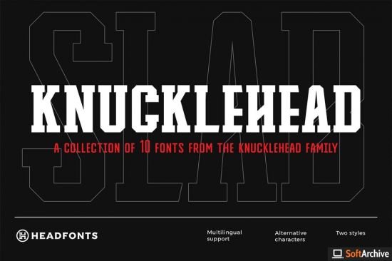 Knucklehead Slab Font
