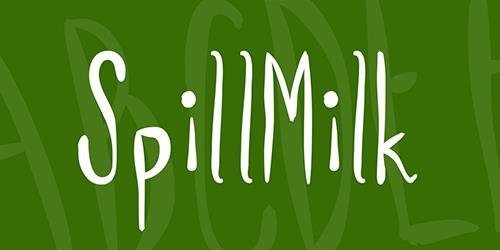 SpillMilk Script Font
