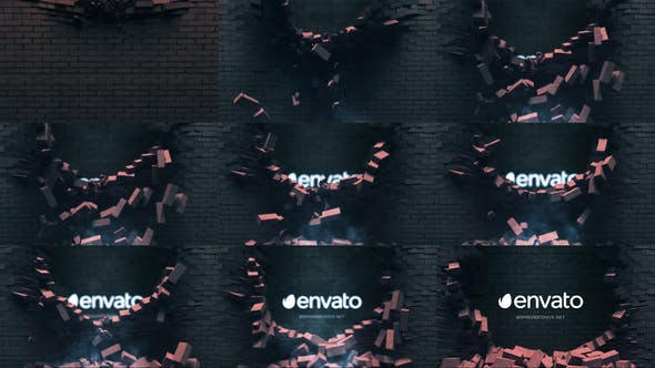 Videohive - Falling Bricks Logo - 26889732 - After Effects Project Files