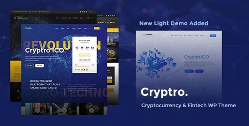 DesignOptimal ThemeForest Cryptro v1 3 6 Cryptocurrency Blockchain Bitcoin Financial Technology 21720716