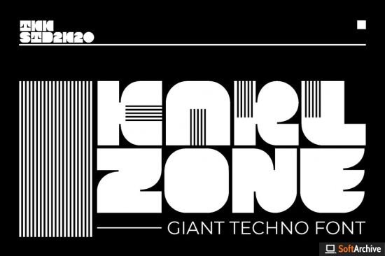 KARL zone   Giant Techno Sport font