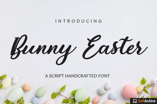 Bunny Easter   Script Handcrafted Font